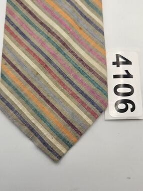 Cotton Striped Pastel Multicolor Men's Tie -By Pen West #4106